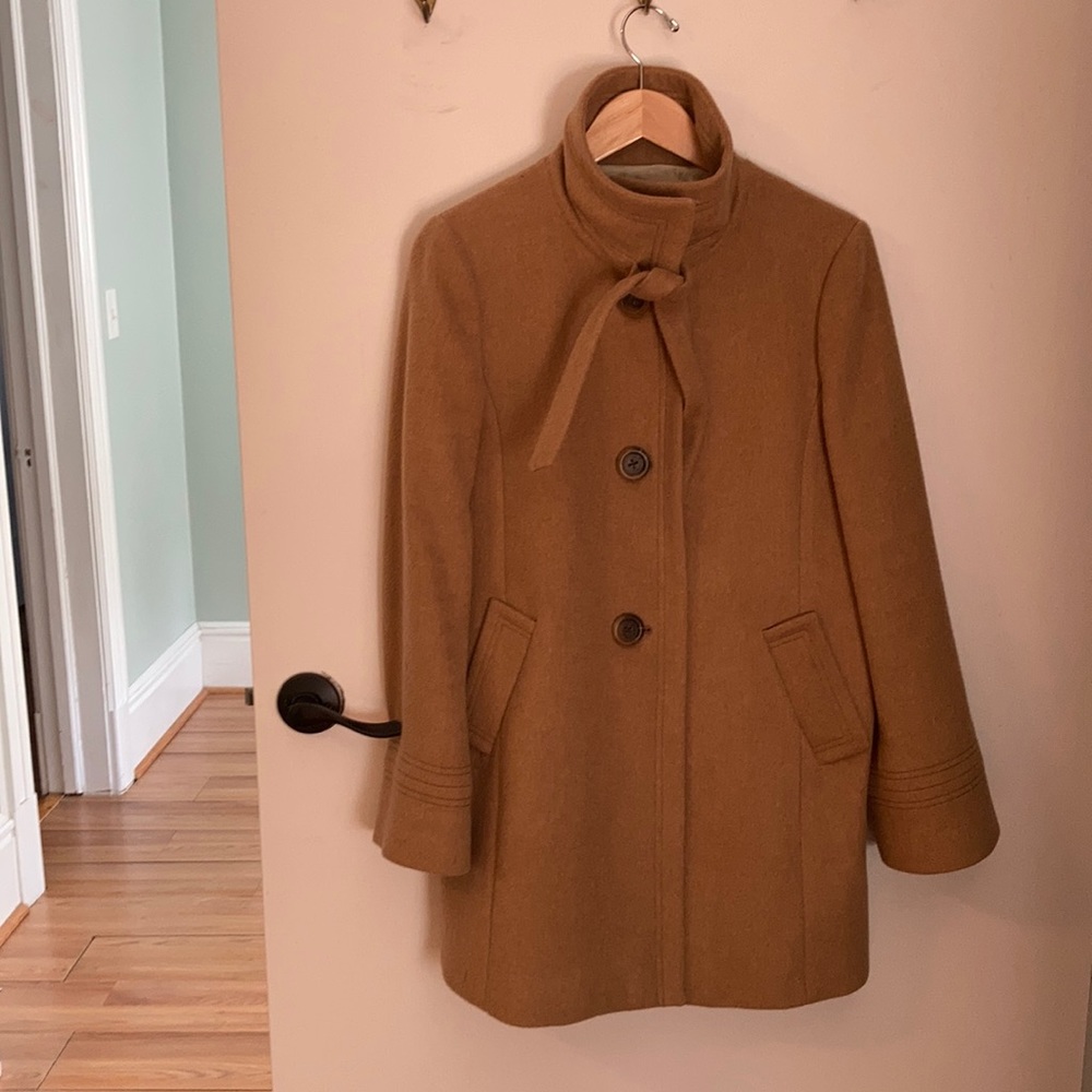 J Crew camel color wool & cashmere coat